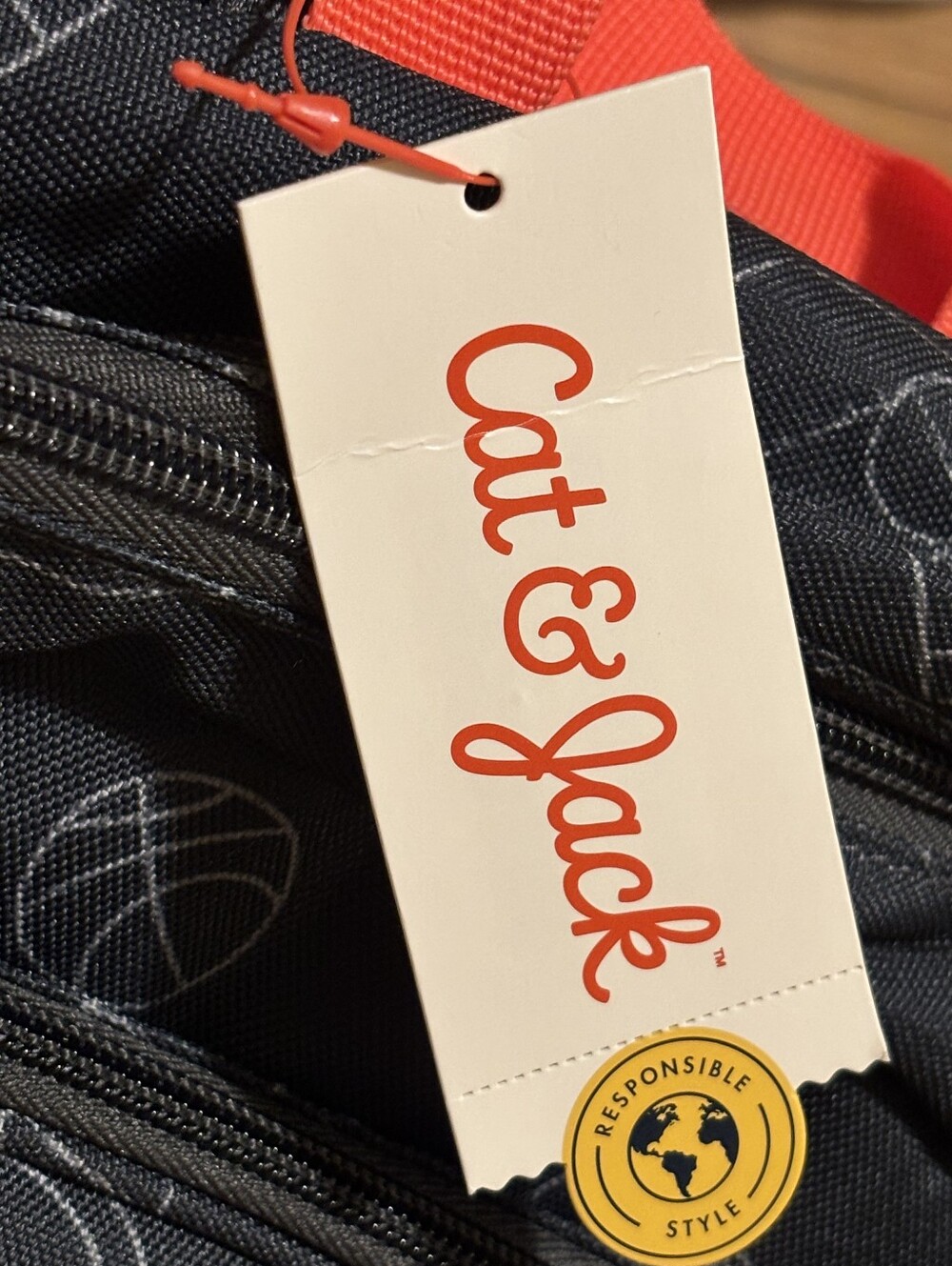 Cat & Jack Black and Red Kids' Sports Backpack